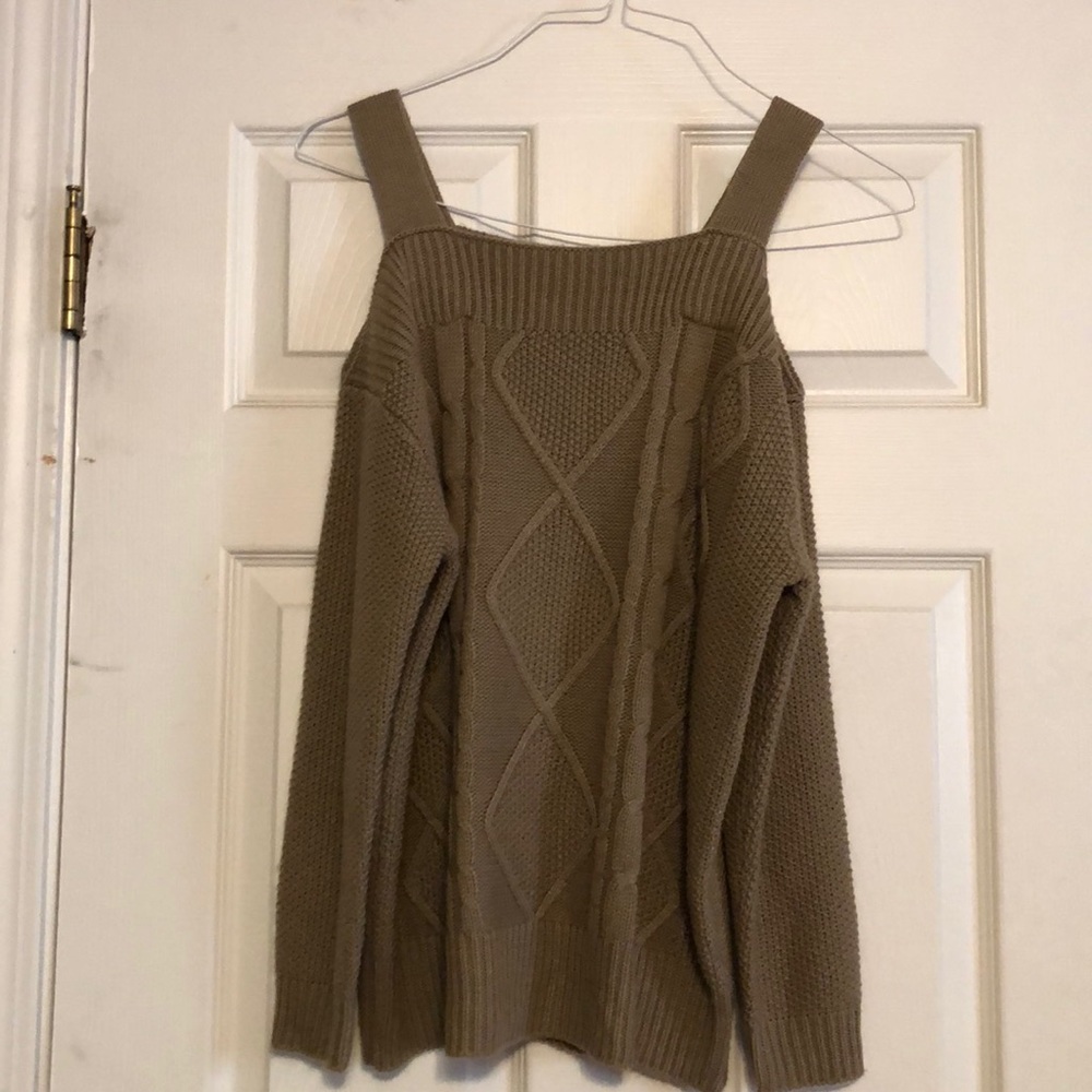 Cut out shoulder sweater